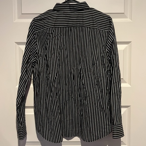 Black and White pin stripe button down - Picture 3 of 5
